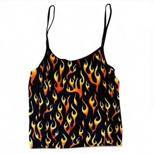 Y2K Flame Tank Top Vintage